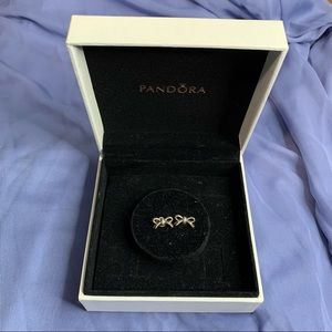 Pandora sparkling bow earrings